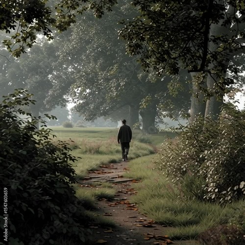 A figure is making its way toward us, drawing closer with each step.