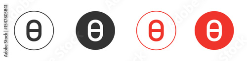 Theta icon design, logo, app, UI. Vector illustration, EPS