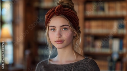 Wallpaper Mural Velvet headband worn by a young model Torontodigital.ca