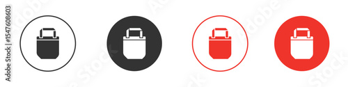 Tote bag icon design, logo, app, UI. Vector illustration, EPS