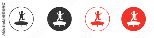 Trampolining icon design, logo, app, UI. Vector illustration, EPS