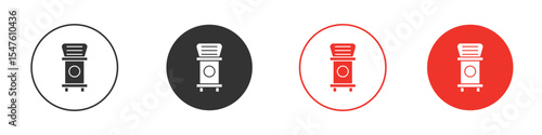 Trash compactor icon design, logo, app, UI. Vector illustration, EPS