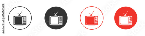 Tv retro icon design, logo, app, UI. Vector illustration, EPS