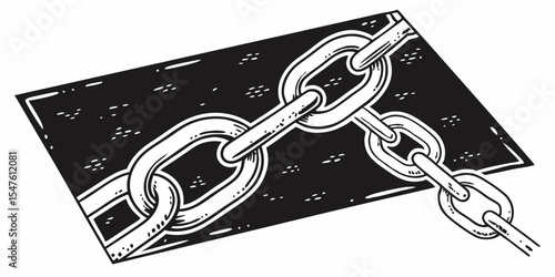 Chain Breaking in Sketch Style – Symbolic Art