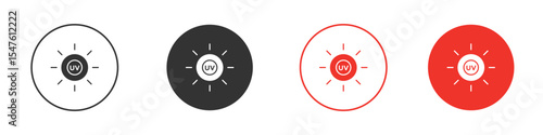 UV icon design, logo, app, UI. Vector illustration, EPS