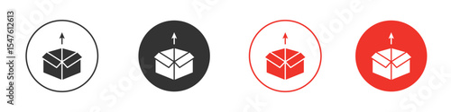 Unpacking icon design, logo, app, UI. Vector illustration, EPS