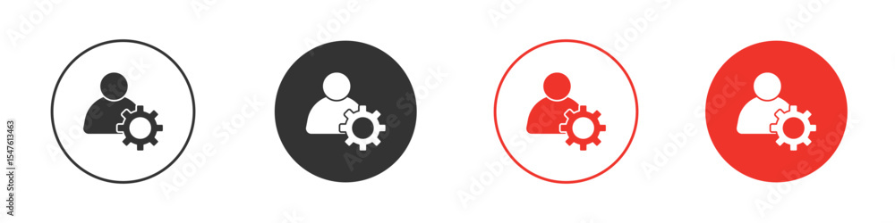 User gear icon design, logo, app, UI. Vector illustration, EPS User gear icon design, logo, app, UI. Vector illustration, EPS