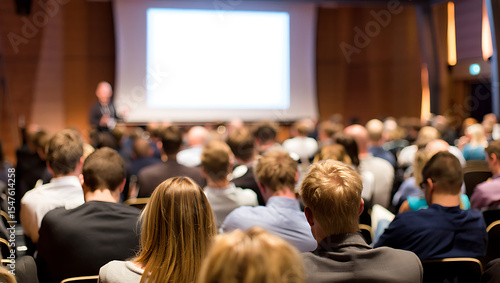 Wallpaper Mural Large audience attentively listening to a presentation in a conference hall Torontodigital.ca