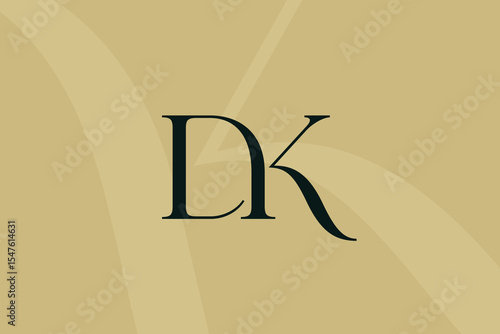 DK or KD letter logo icon design. Classic style luxury initials monogram.