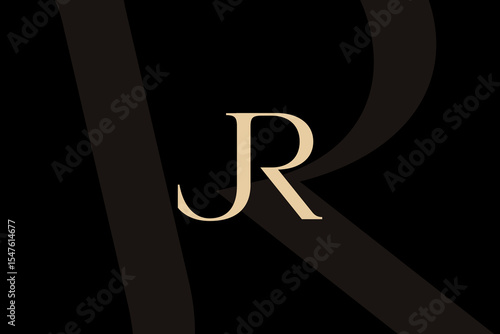 JR or RJ letter logo icon design. Classic style luxury initials monogram.