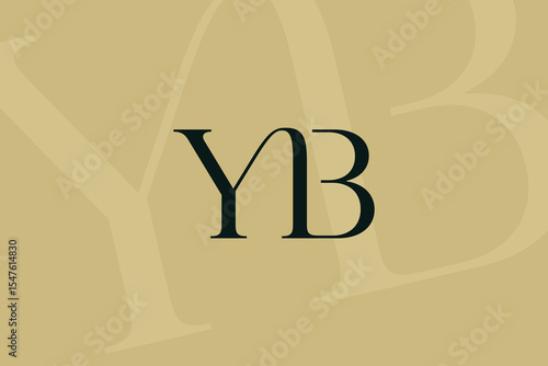 YB or BY letter logo icon design. Classic style luxury initials monogram.