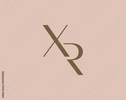 XR letter logo icon design. Classic style luxury initials monogram.