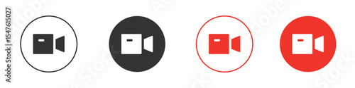 Video camera icon design, logo, app, UI. Vector illustration, EPS