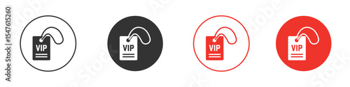 VIP pass icon design, logo, app, UI. Vector illustration, EPS