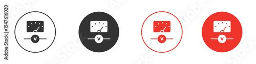Voltmeter icon design, logo, app, UI. Vector illustration, EPS