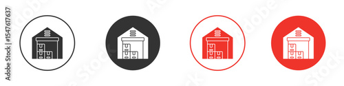 Warehouse icon design, logo, app, UI. Vector illustration, EPS