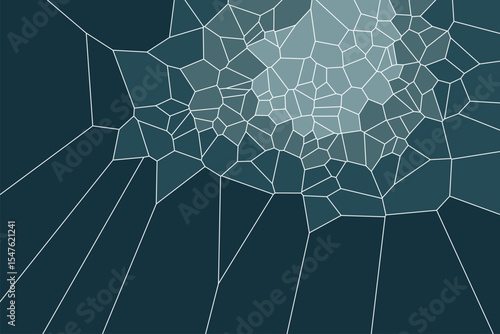 Geometric abstract background made of voronoi geometric cells and subtle gradient shading