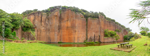 Quarry well on the Azorean island of Santa Maria, Portugal.