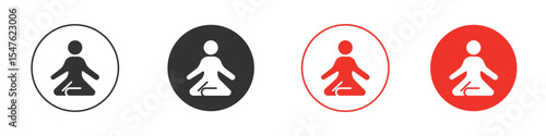 Yoga posture icon design, logo, app, UI. Vector illustration, EPS