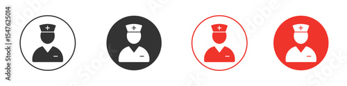 Nurse icon design, logo, app, UI. Vector illustration, EPS