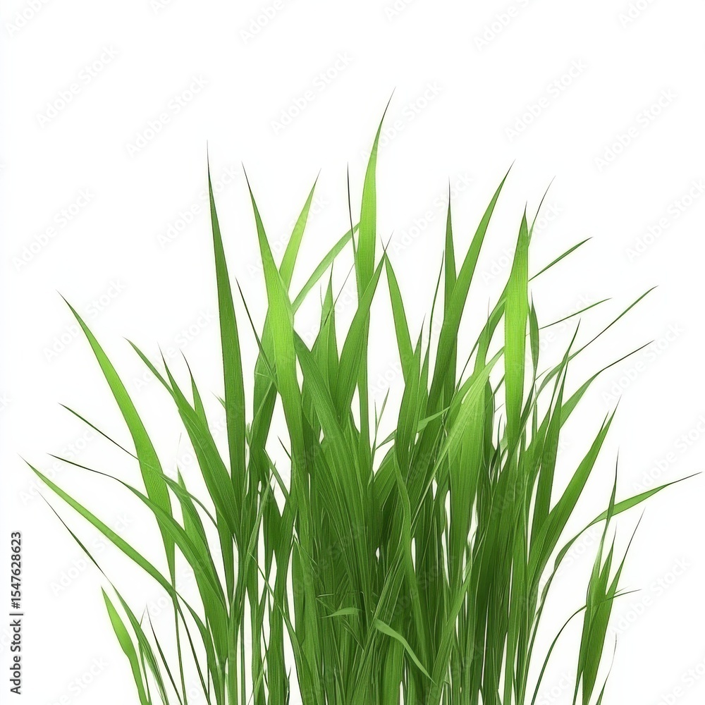 Obraz premium Lush Green Blades of Grass Stretching Towards the Sky