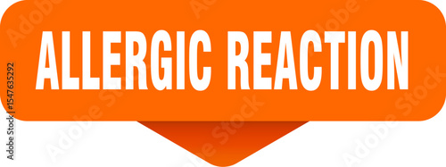 allergic reaction sticker. allergic reaction sign on transparent background