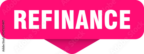 refinance sticker. refinance sign on transparent background