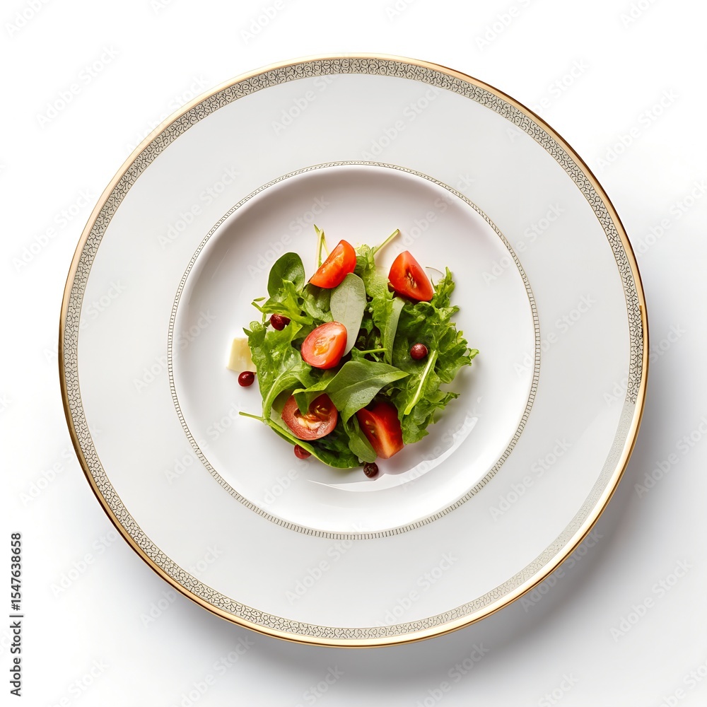 top view salad of fresh tomatoes and greens top view salad of fresh tomatoes and greens