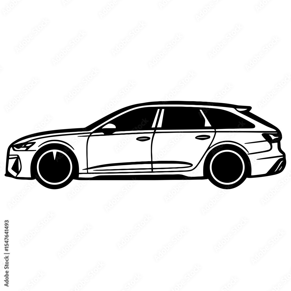Modern Luxury SUV Vector Illustration in Black and White Side View Line Art of a Stylish Sport Utility Vehicle with Sleek Design
Modern Luxury SUV Vector Illustration in Black and White Side View Line Art of a Stylish Sport Utility Vehicle with Sleek Design