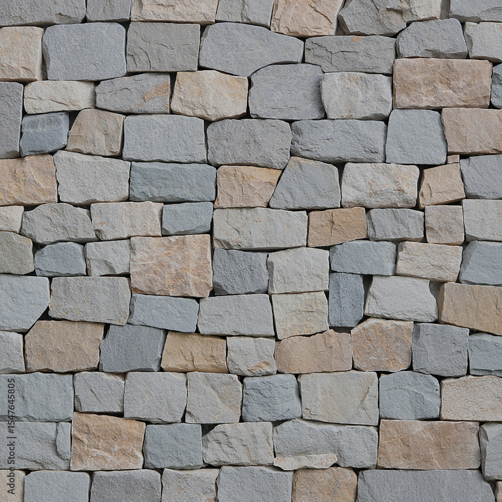 Fototapeta premium Rustic stacked stone wall texture background