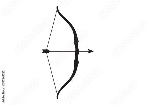 archer bow logo silhouette vector, bow and arrow logo icon silhouette, bow and arrow silhouette logo vector, bow and arrow silhouette vector logo on white background