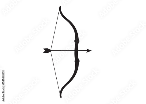 archer bow logo silhouette vector, bow and arrow logo icon silhouette, bow and arrow silhouette logo vector, bow and arrow silhouette vector logo on white background