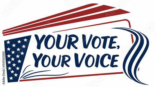 Presidential Elections 2025 Banner with American colors design , your vote your voice in navy blue , red ,white  background vector illustration 
