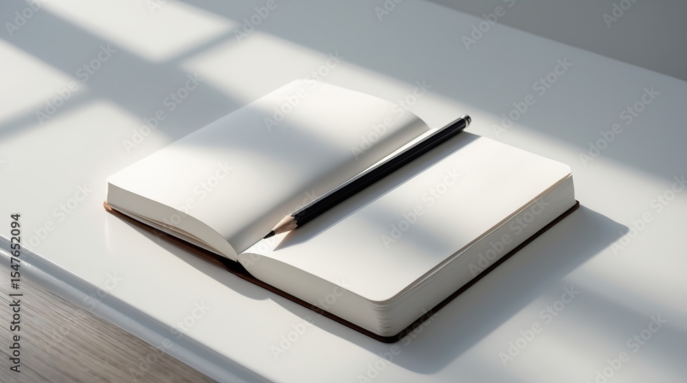 Notebook and Pencil — A Simple Image of Idea Recording, Quietness, and Readiness to Begin Notebook and Pencil — A Simple Image of Idea Recording, Quietness, and Readiness to Begin
