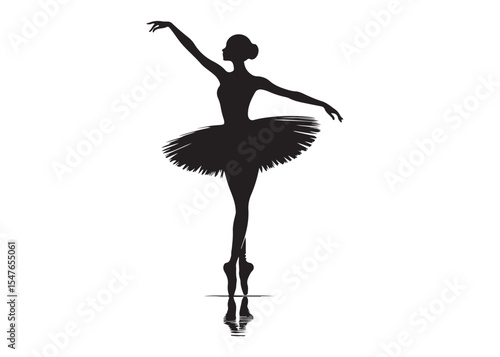 ballet dancer logo silhouette vector, ballet silhouette ballerina logo icon silhouette, ballet jumping dancer female dancer action pose black silhouette isolated on white background.