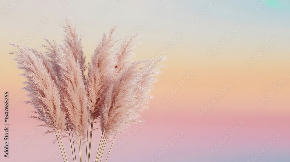 Obraz premium dry grass in the sunset