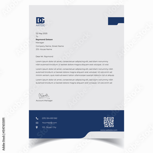 Modern Creative & Clean business style letterhead Design