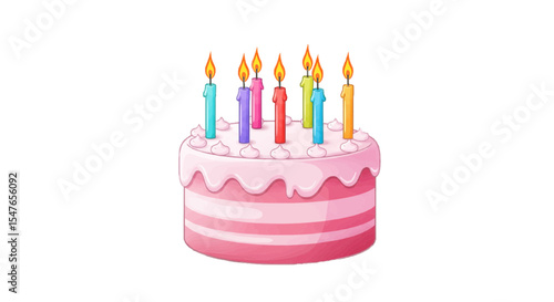 birthday cake with candles