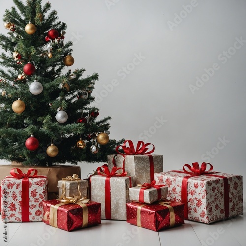 christmas tree and gifts