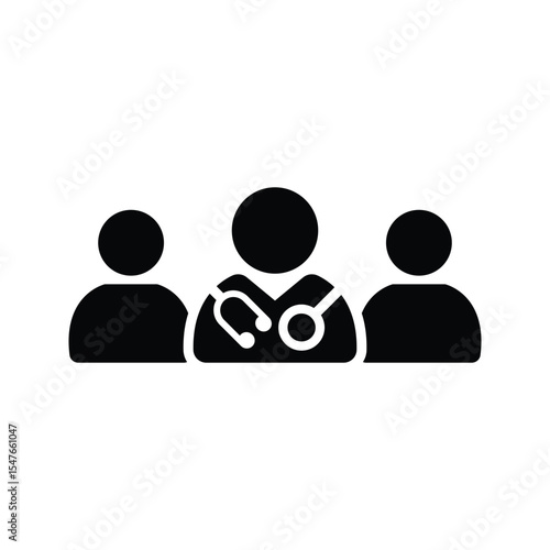 Doctor patient communication icon