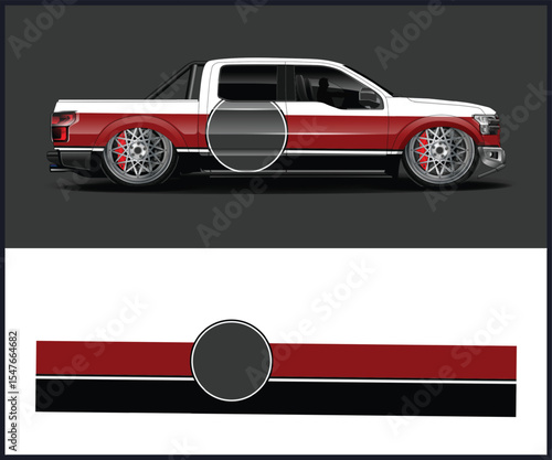 Gray and Black Grunge Style Car Wrap Design