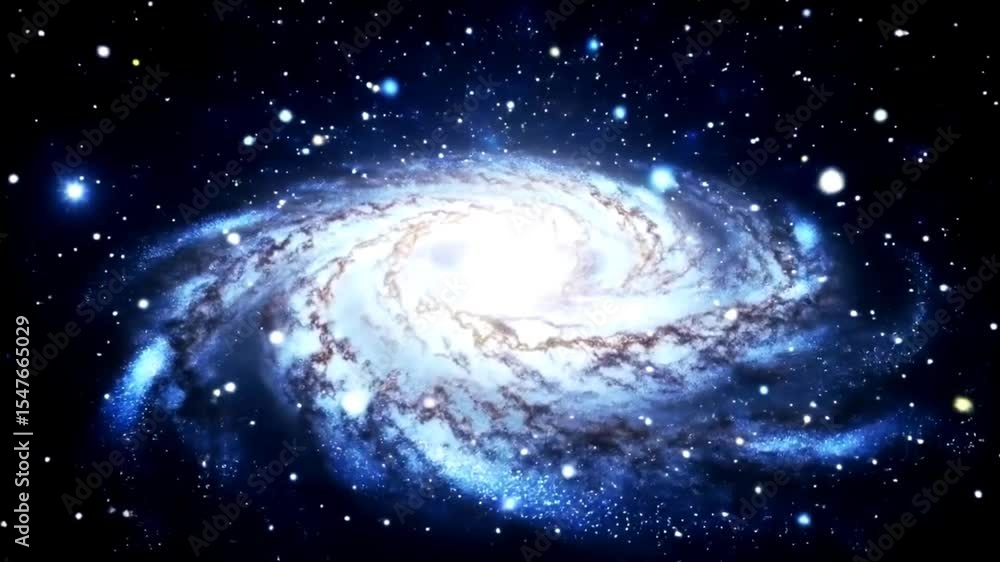 Floating Dust Galaxy Loop with Stars in Motion Floating Dust Galaxy Loop with Stars in Motion
