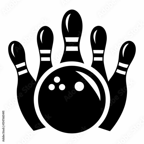 bowling ball and pins