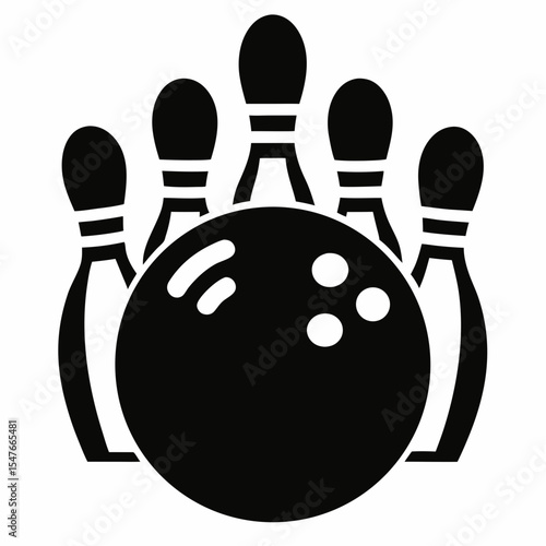 bowling ball and pins