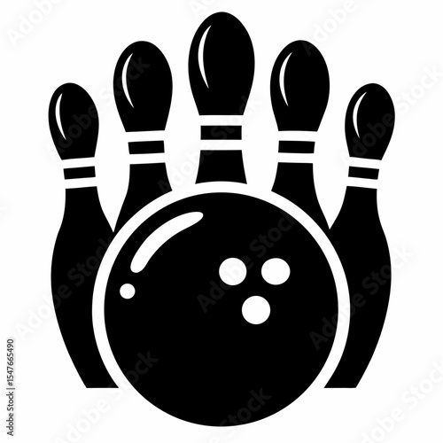 bowling ball and pins