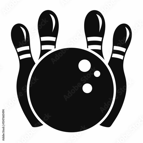 bowling ball and pins