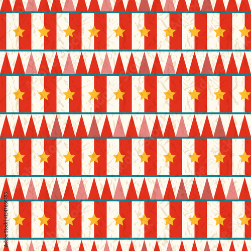 Circus aesthetic seamless pattern for wrapping paper textile party decorations scrapbooking packaging designs
