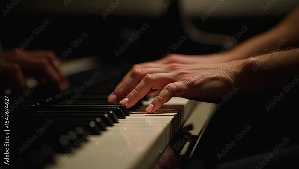 Obraz premium playing the piano