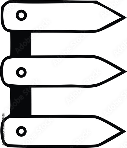 Three Arrow Shaped Banners Connected by a Black Bar Visualizing Progress and Growth in a Streamlined Modern Design