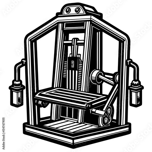A three dimensional printer isolated on white background